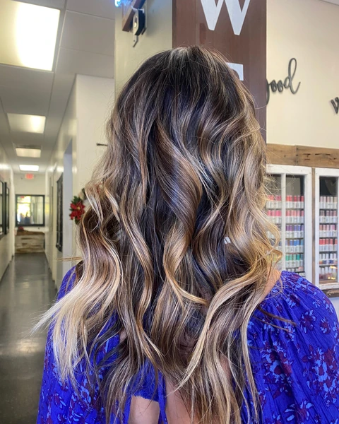 Lavender and blue creative color with dimensional placement
